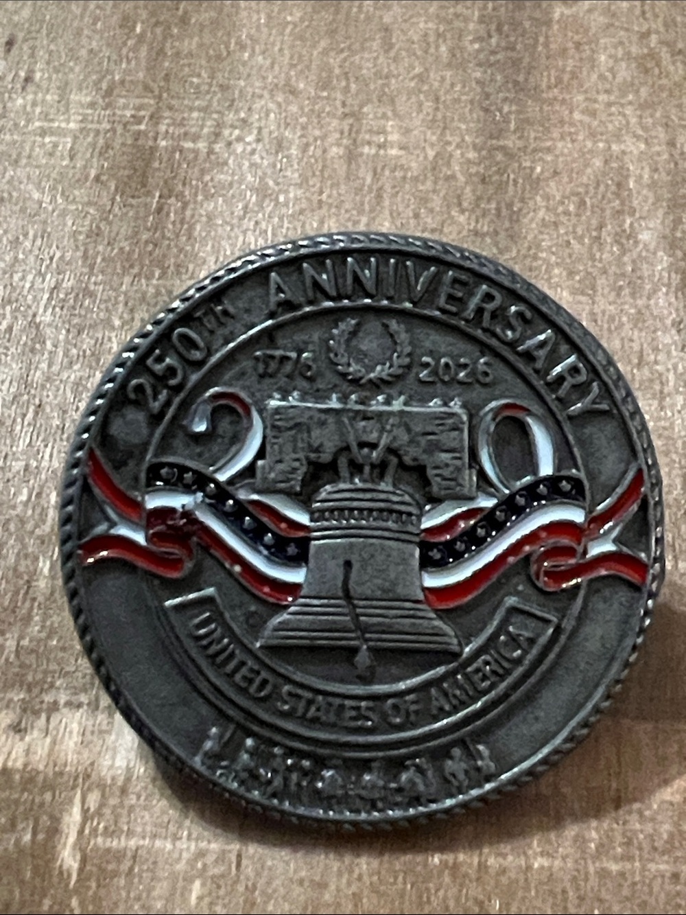 3/$18 250th Anniversary Liberty Bell Commemorative Metal Pin - Lot 324